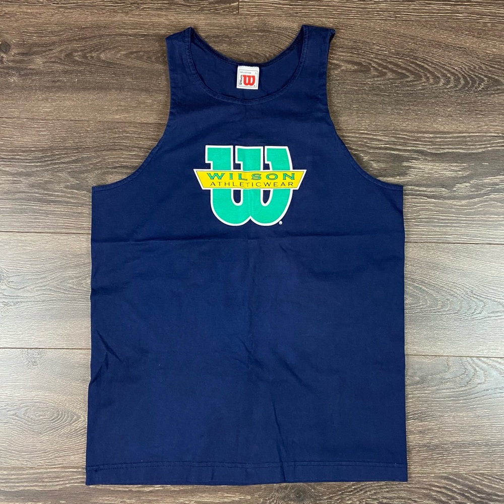 Wilson Athletic Wear Large Vintage Blue Tank Top